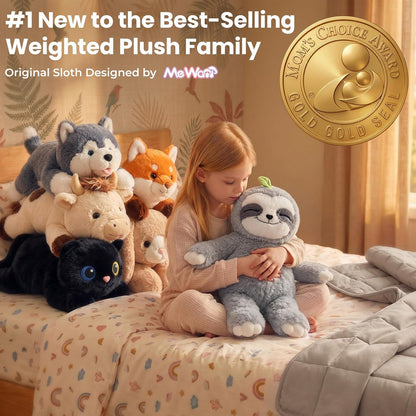 Mewaii Weighted Sloth Plush Toy, 20 Inch 4 lb Heatable and Coolable Stuffed Animal