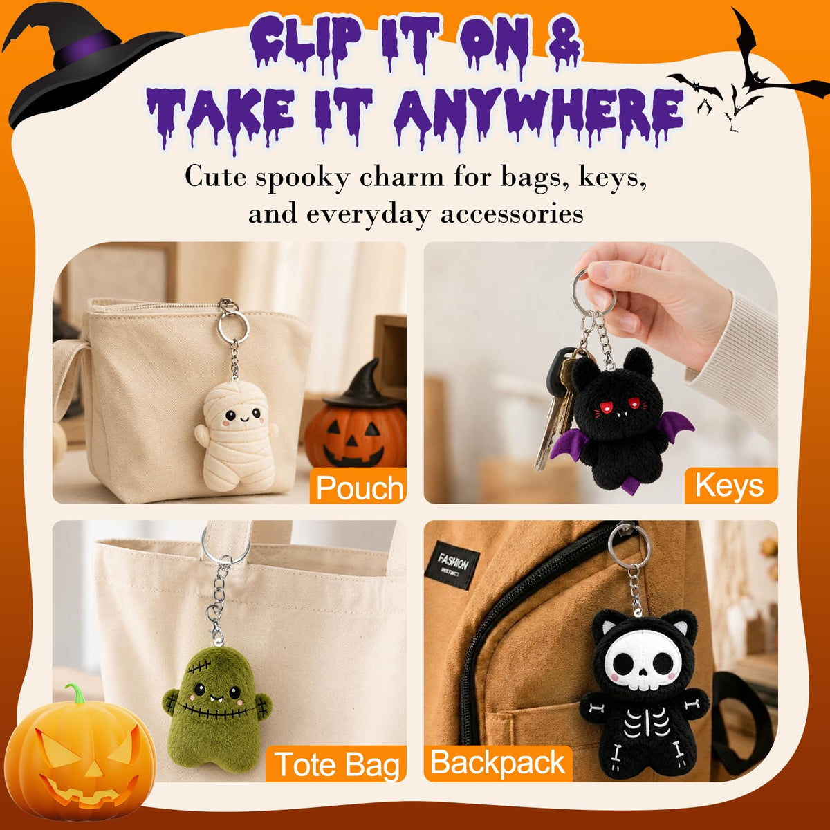 Rosekeep Boo Basket Stuffers for Women, Spooky Stuffed Animals Set