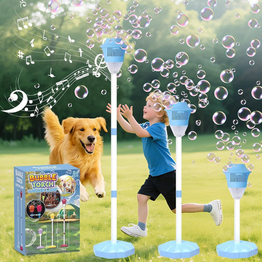 Outdoor Bubble Machine with Lights and Music for Kids and Adults