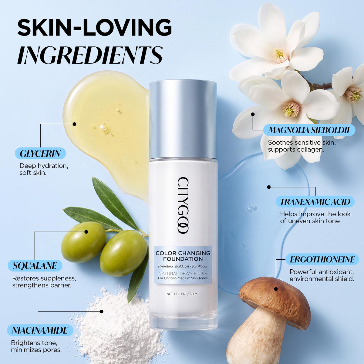 Color Changing Foundation for Mature Skin