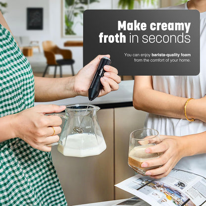 Handheld Electric Milk Frother – Stainless Steel Coffee Whisk Mixer for Latte, Matcha & Protein Shakes (Battery Operated) Free Shipping
