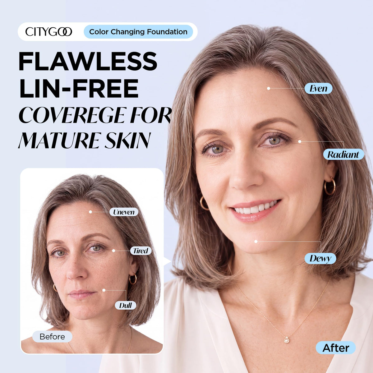 Color Changing Foundation for Mature Skin