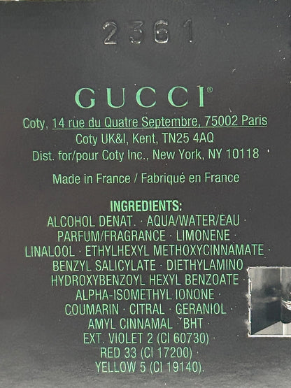 Gucci Black Spray Men Pour Homme