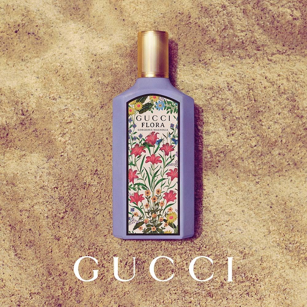 Gucci Flora Gorgeous Magnolia Eau de Parfum for Women, 3.3 oz (100 ml) Refillable Spray