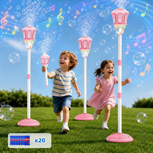Outdoor Bubble Machine with Lights and Music for Kids and Adults