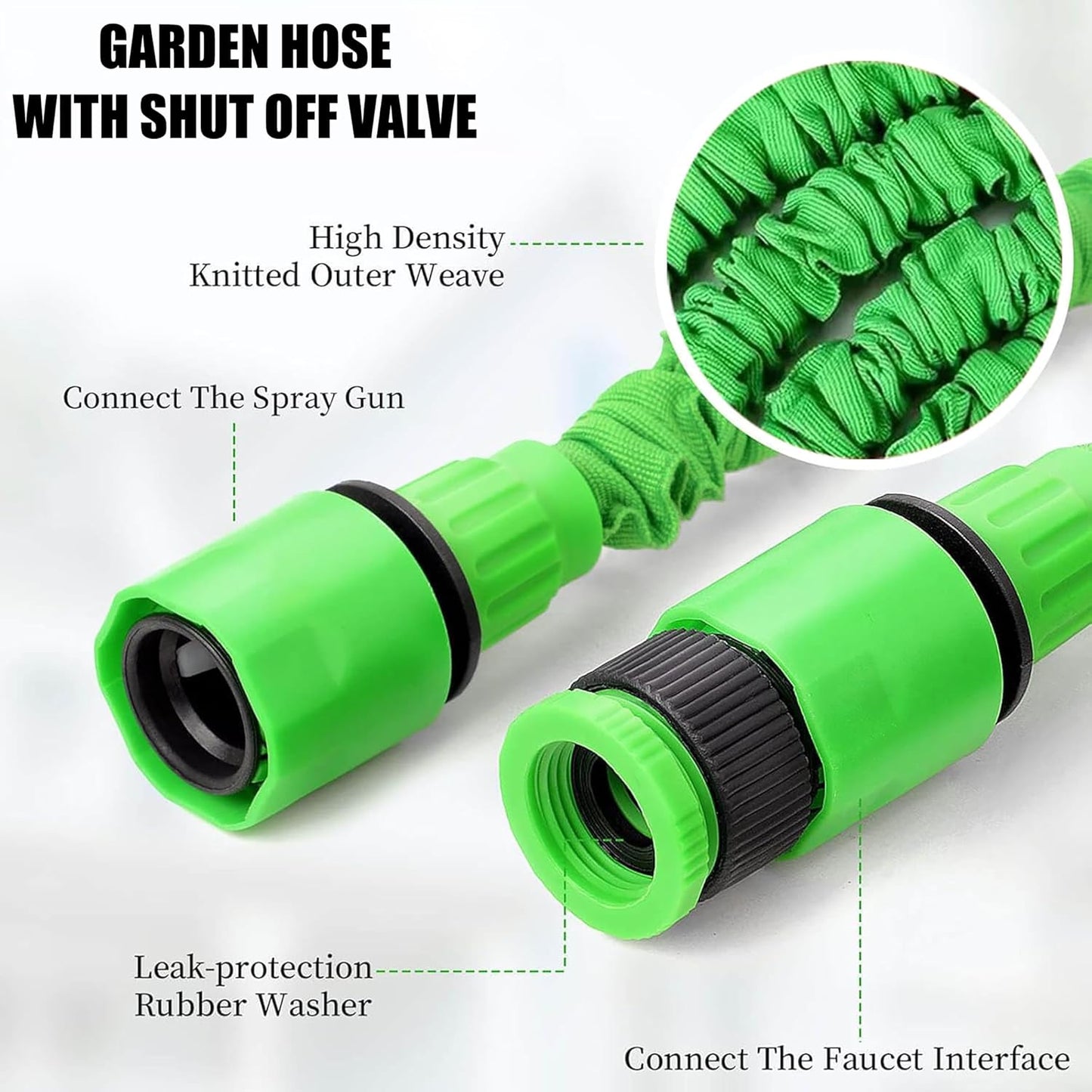 Expandable Garden Hose Pipe with 7-Mode Spray Gun – Flexible Retractable Magic Water Hose (25/50/100 ft) Leak-Proof Garden Hose Free Shipping