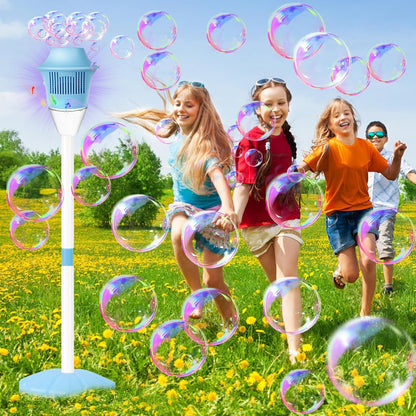 Outdoor Bubble Machine with Lights and Music for Kids and Adults