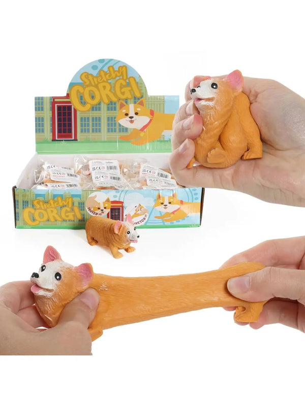 3-Pack Stretchy Corgi Squishy Toys – Soft Dog-Shaped Sensory Fidget Toys