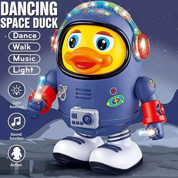 Dancing Astronaut Duck Toy with Music and LED Lights – Walking Toy for Toddlers