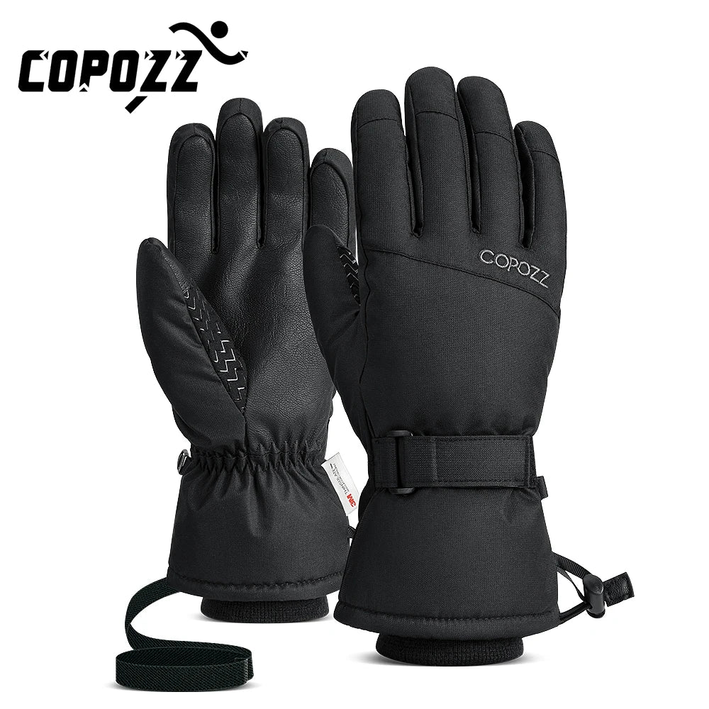 Men’s & Women’s Waterproof Ski Gloves, Warm Windproof Winter Snow Gloves
