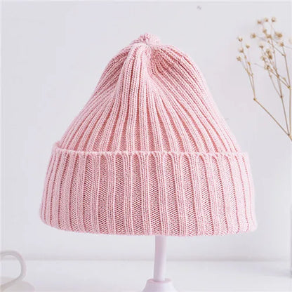 Baby Ribbed Knitted Beanie Hat for Boys & Girls, 6 Months–4 Years