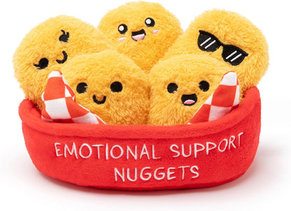 Emotional Support Chicken Nuggets Plush Toys – Cute Cuddly Stuffed Animals
