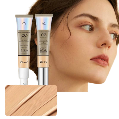 Ocheal 30g Fond de Teint CC Crème SPF50+ – Couvrance Imperméable & Longue Durée