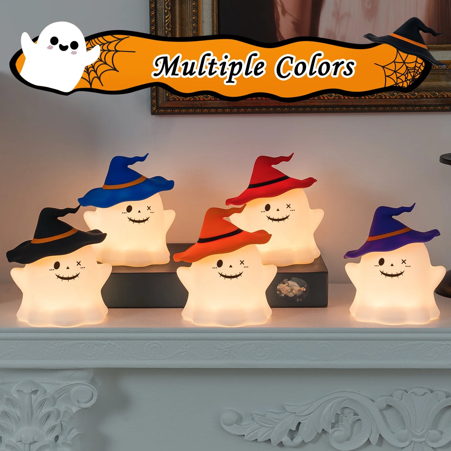 Halloween Cartoon Silicone Night Light – Rechargeable Table Lamp for Kids Bedroom