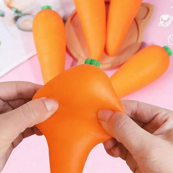Carrot Squishy Toy – Slow Rising Soft Vegetable Squeeze Sensory Fidget Toy
