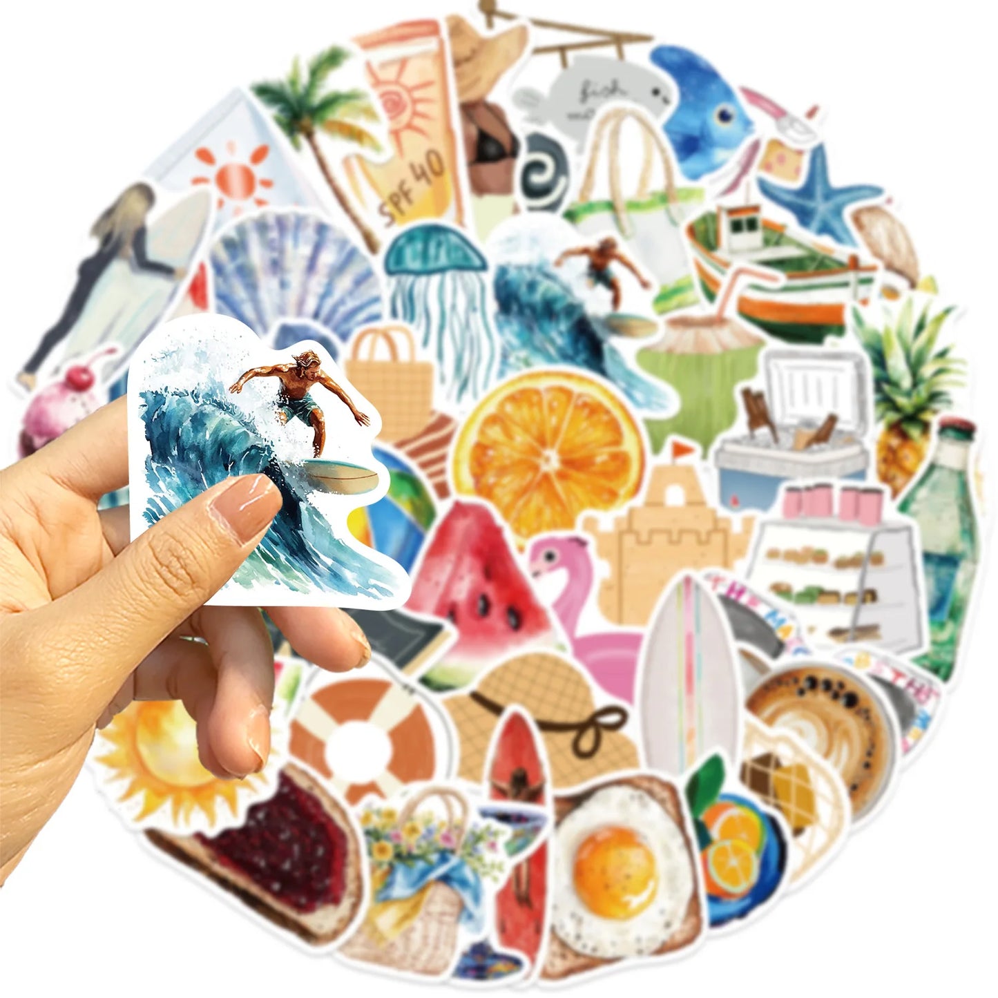 10/50-Piece Cartoon Graffiti Sticker Set – Waterproof Stickers for Phone, Laptop, Guitar and More