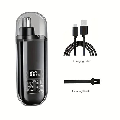 USB-C Rechargeable Nose & Ear Hair Trimmer for Men – Portable Grooming Trimmer