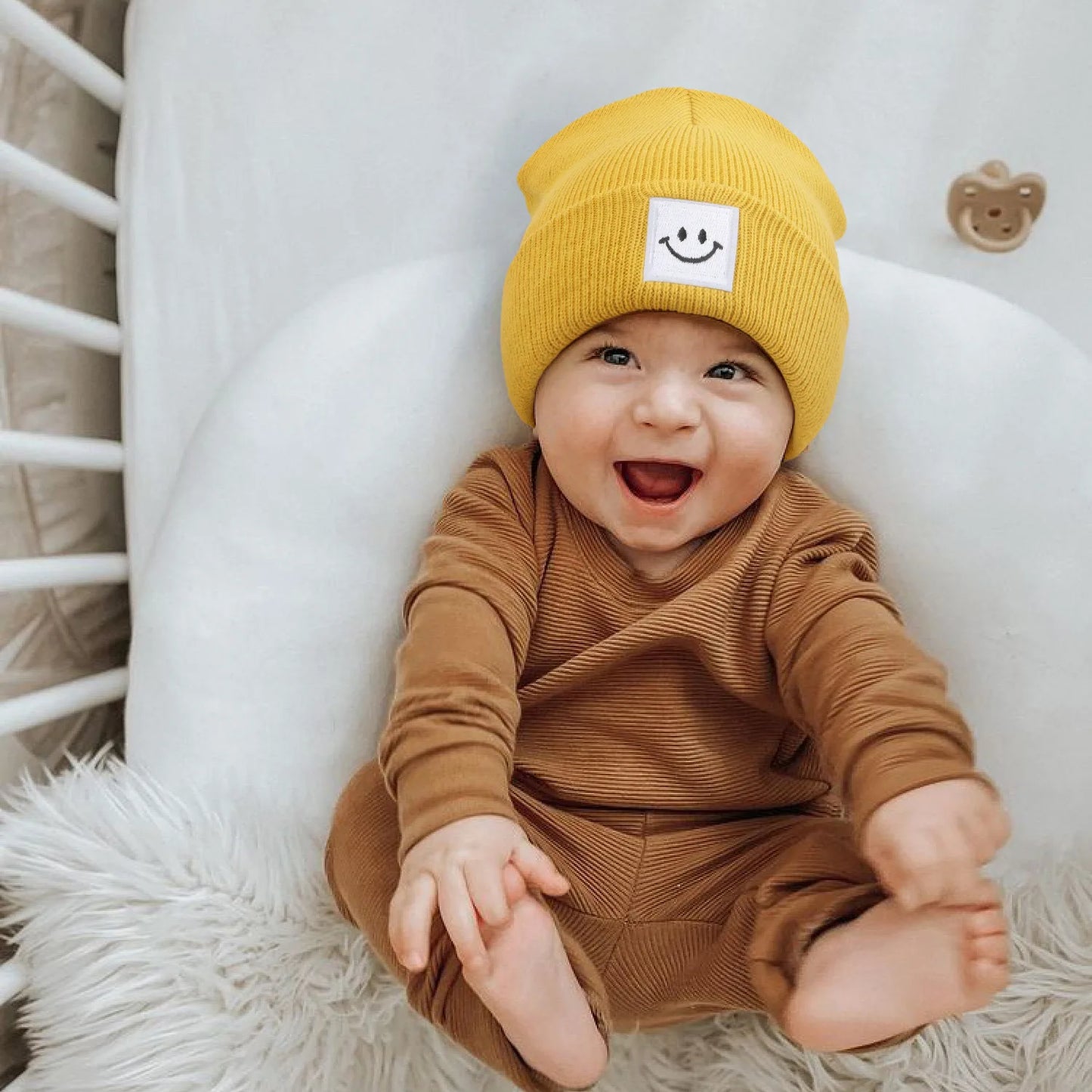 1-6 Year Kids Crochet Beanie Hat – Warm Autumn Winter Cap for Newborns and Toddlers