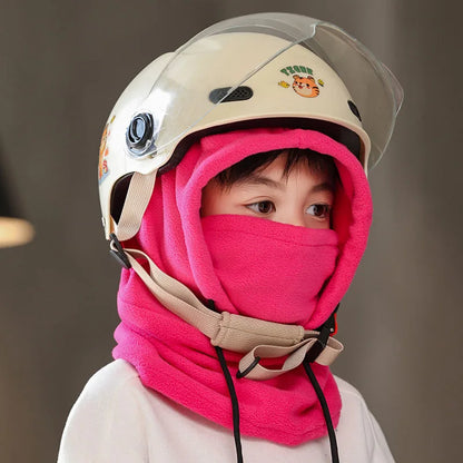 Kids Winter Fleece Balaclava Hat – Warm Windproof Hooded Beanie for Boys and Girls