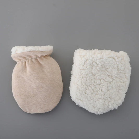 Newborn Baby Mittens Cotton Anti-Scratch Gloves Winter Infant Hand Protection
