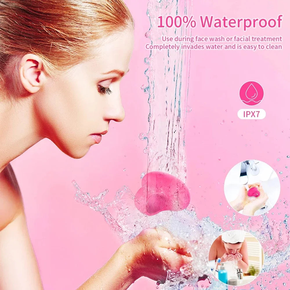 Mini Facial and Eye Massager, Portable USB Rechargeable Waterproof Massage Device for Face and Eye Area