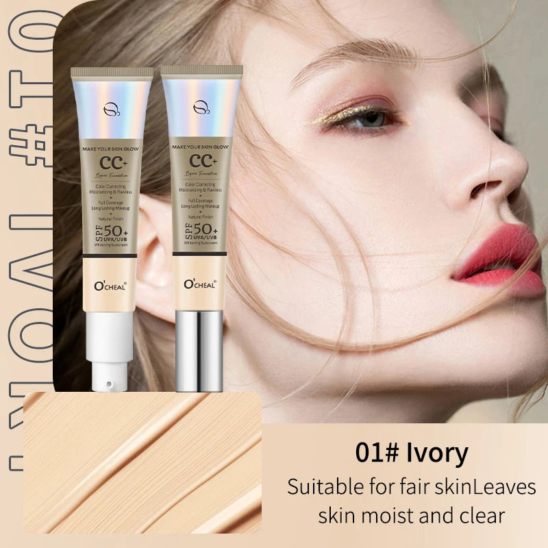 Ocheal 30g CC Cream Foundation SPF50+ – Waterproof & Long-Lasting Coverage