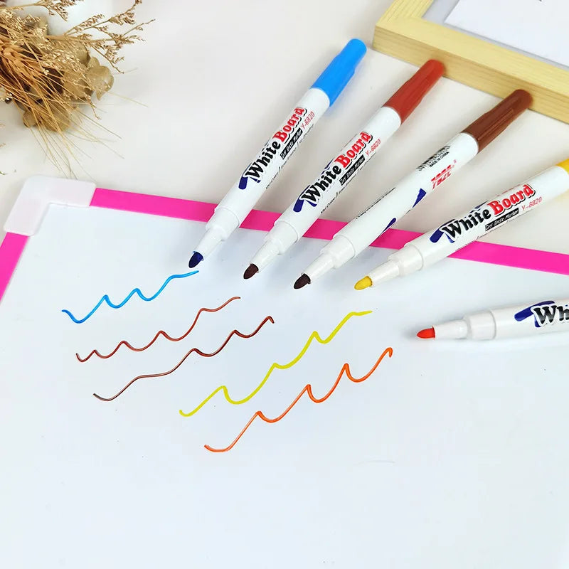 Stylos flottants pour enfants – Kit de dessin à l'encre magique avec cuillère pour l'art flottant sur l'eau