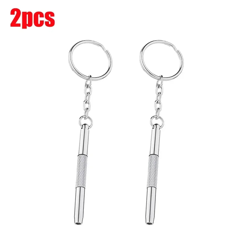 3-in-1 Mini Eyeglass Screwdriver – Keychain Repair Tool for Glasses, Sunglasses & Watches