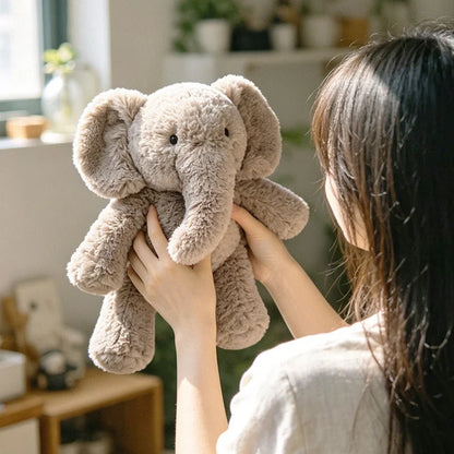 JellyCat Lying Elephant Monkey Plush Toy, 35/52cm Soft Stuffed Cartoon Animal Doll for Kids