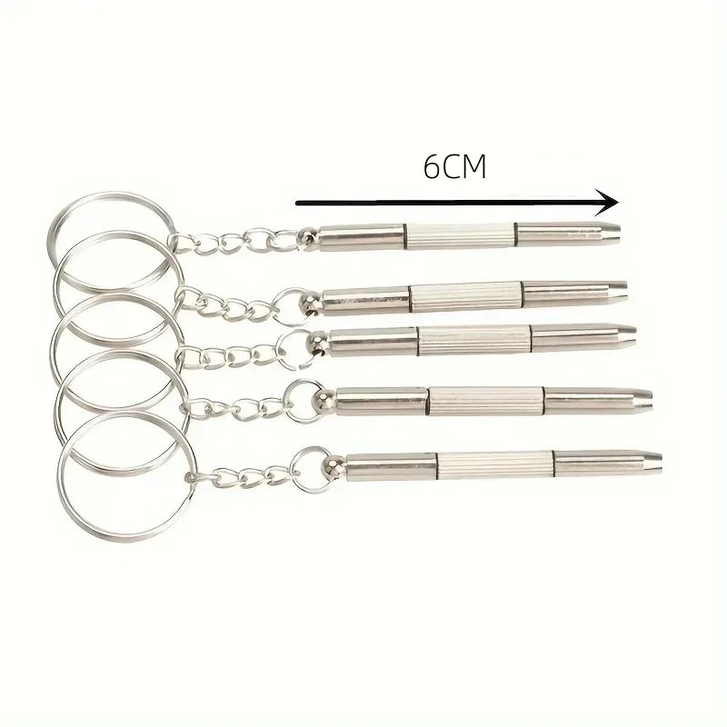 3-in-1 Mini Eyeglass Screwdriver – Keychain Repair Tool for Glasses, Sunglasses & Watches