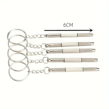 3-in-1 Mini Eyeglass Screwdriver – Keychain Repair Tool for Glasses, Sunglasses & Watches