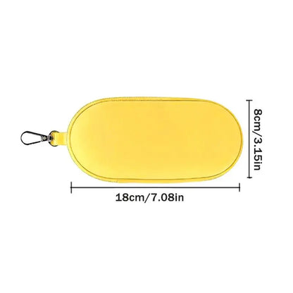 Double Eyeglasses Case – Hard Shell Dual Glasses Storage Case with Zipper and Clip for Eyeglasses & Sunglasses
