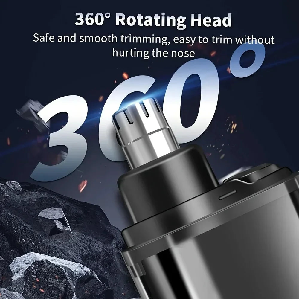 USB-C Rechargeable Nose & Ear Hair Trimmer for Men – Portable Grooming Trimmer