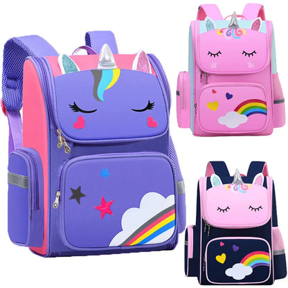 Unicorn Backpack for Girls – Waterproof Rainbow School Bag for Kids and Teens