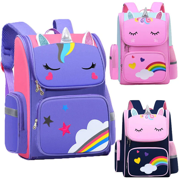 Unicorn Backpack for Girls – Waterproof Rainbow School Bag for Kids and Teens