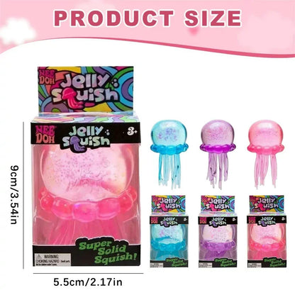 Schylling NeeDoh Fuzz Ball Jellyfish Squishy Toy – Soft Sensory Squeeze Fidget Toy