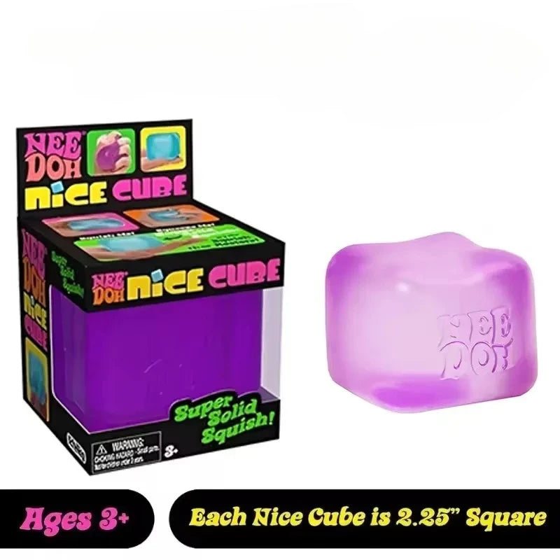 Schylling NeeDoh Nice Cube Sensory Toy – Soft Squishy Fidget Cube for Kids