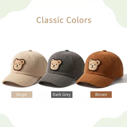 Baby Bear Baseball Cap – Soft Brim Windproof Hat for Boys and Girls