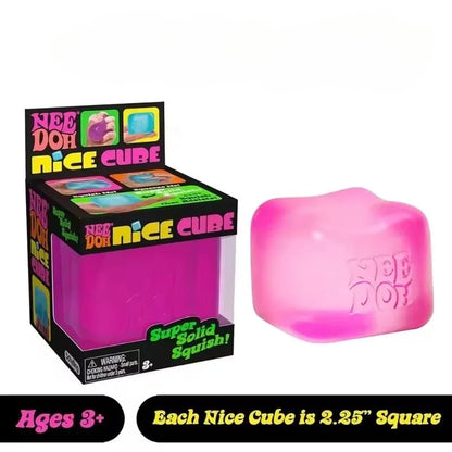 Schylling NeeDoh Nice Cube Sensory Toy – Soft Squishy Fidget Cube for Kids