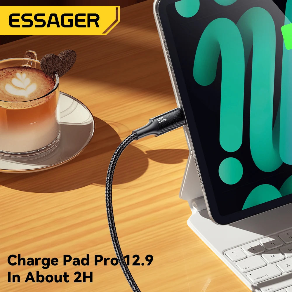 1m USB-C to USB-C Cable – 100W PD Fast Charging & Data Cable (5A)