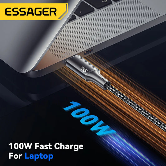 1m USB-C to USB-C Cable – 100W PD Fast Charging & Data Cable (5A)