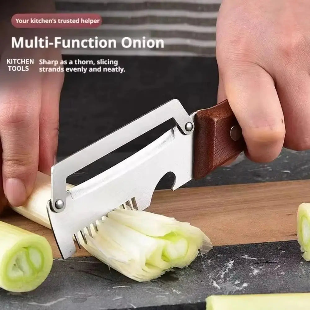 3-in-1 Vegetable Peeler Wooden Handle with Bottle Opener Kitchen Shredder Stainless Steel Peeling Tool for Fruit and Vegetable