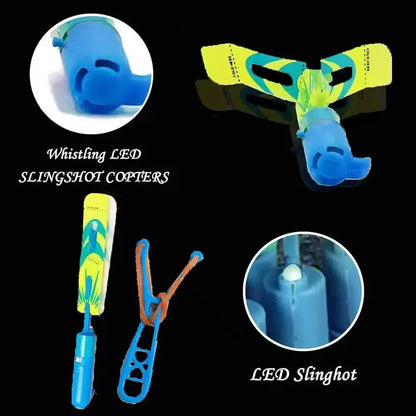 5-Piece LED Flying Copter Toy Set – Light-Up Outdoor Toys for Kids