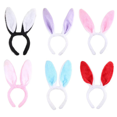 Plush Rabbit Ear Headband for Kids, Cute Bunny Animal Hair Accessory