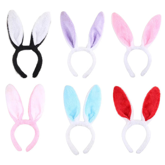 Plush Rabbit Ear Headband for Kids, Cute Bunny Animal Hair Accessory