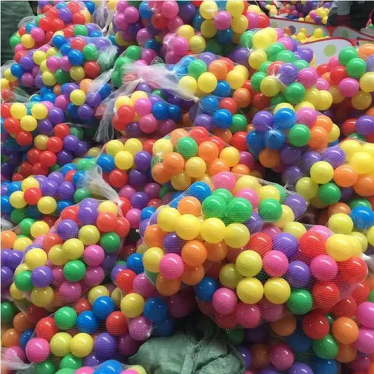 100-Piece Soft Play Balls for Kids – Colorful Plastic Balls for Ball Pits, Tents and Outdoor Play