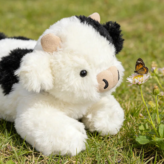 Fluffy Cow Plush Toy 34cm Soft Stuffed Animal