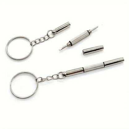 3-in-1 Mini Eyeglass Screwdriver – Keychain Repair Tool for Glasses, Sunglasses & Watches