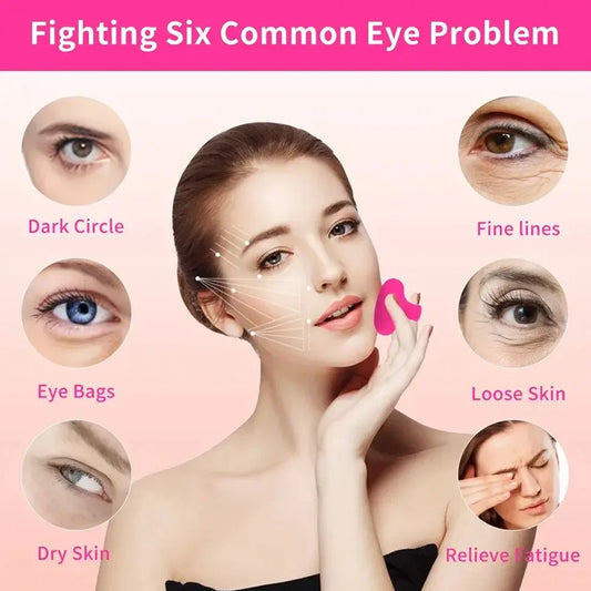 Mini Facial and Eye Massager, Portable USB Rechargeable Waterproof Massage Device for Face and Eye Area