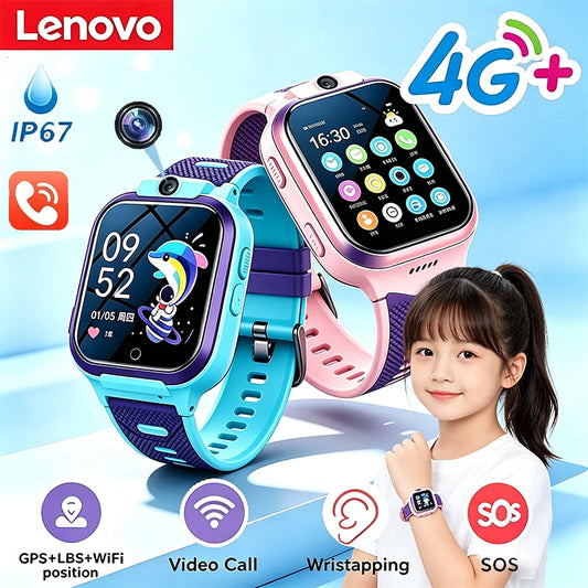 Lenovo Kids 5G GPS Smart Watch – SIM Card, SOS Call, Camera and Waterproof Design
